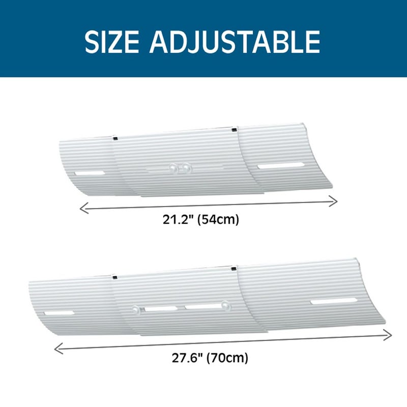 AIR WING Slim, Length & Angle Adjustable Air Conditioner Deflector helps Cooling/Heating Air Circulation, Anti Blast, Wind Baffle and Direction, Anti-Condensation - Image 3